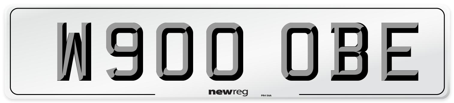W900 OBE Number Plate from New Reg